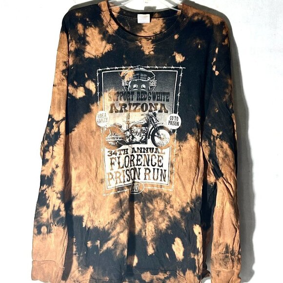 Acid Wash Prison Run Nomad Idaho Xl Biker Motorcycle Tee Shirt Ride a Harley - Picture 1 of 6